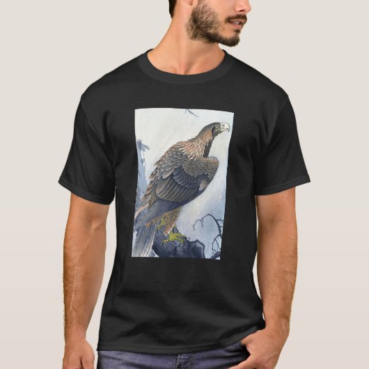 Eagle on Tree Branch by Ohara Koson Tシャツ (正面)