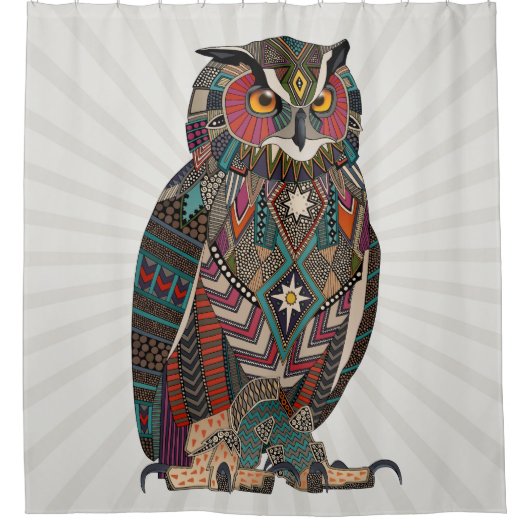 eagle owl シャワーカーテン (正面)