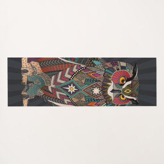 eagle owl dark ヨガマット (裏面(横))