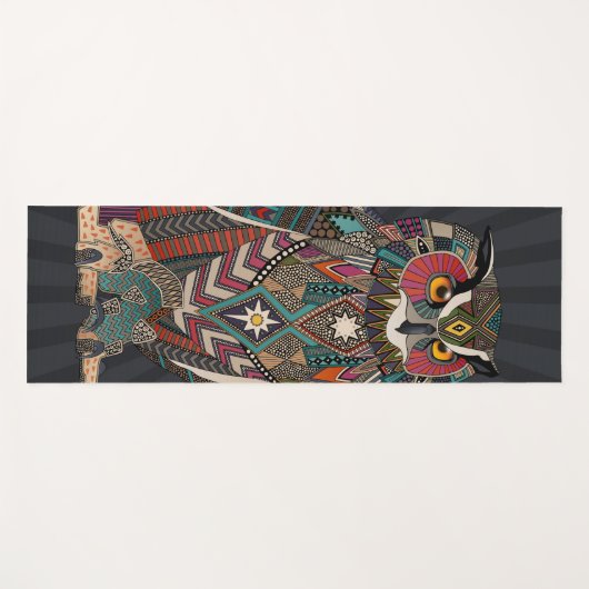 eagle owl dark ヨガマット (正面(横))