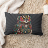eagle owl dark ランバークッション (ブランケット)
