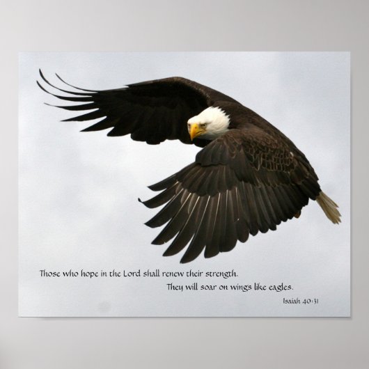 Eagle Photo with Bible Verse ポスター (正面)