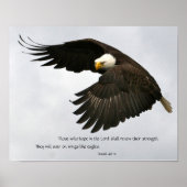 Eagle Photo with Bible Verse ポスター (正面)