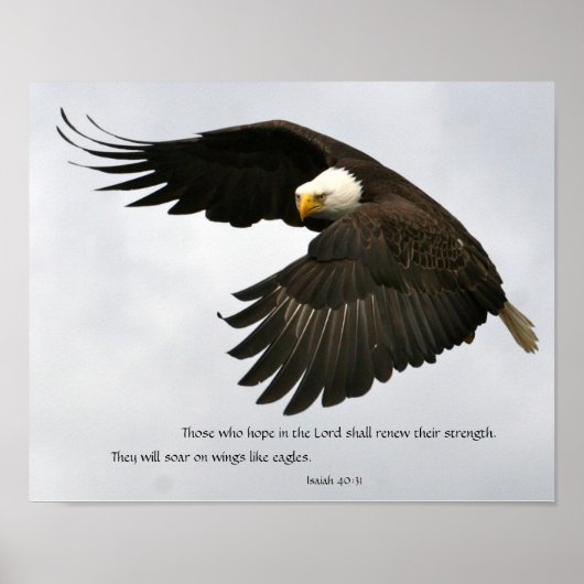 Eagle Photo with Bible Verse ポスター (正面)