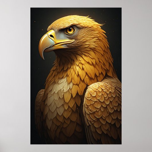 Eagle Portrait Powerful Bird of Prey ポスター (正面)