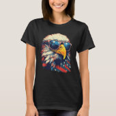 Eagle Proud Patriotic American US Flag 4th Of July Tシャツ (正面)