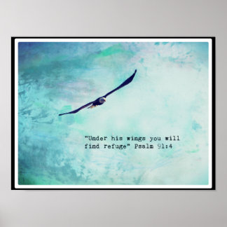Eagle Psalm 91 16インチx 12インチポスター（マット） ポスター
