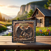 Eagle Rabbit Friendship Mountain スクエア壁時計