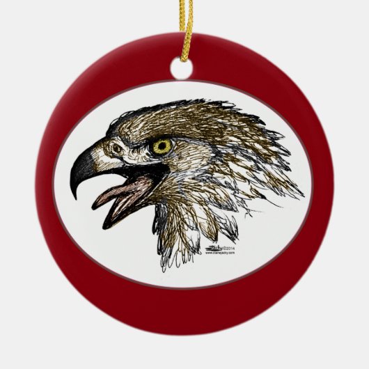 Eagle Screaming セラミックオーナメント (正面)