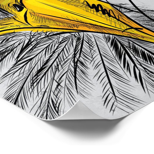 Eagle Sketch Face Wall Art ポスター (角)