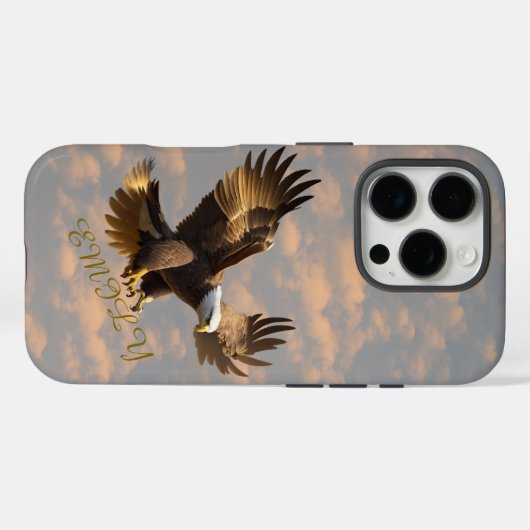 Eagle Sky Phone Case with Custom Name Case-Mate iPhoneケース (裏面 (横))