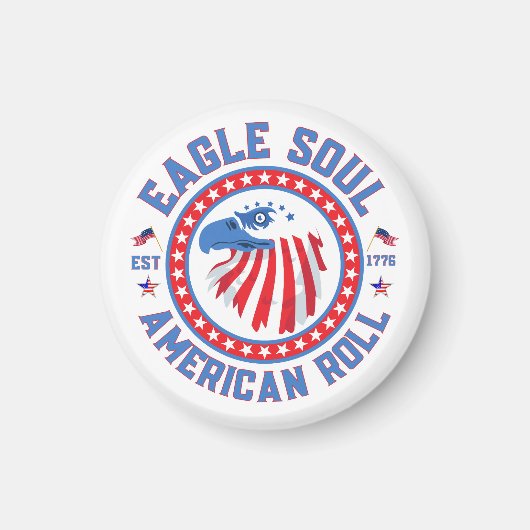 Eagle Soul American Roll 4th of July Celebration マグネット (正面)