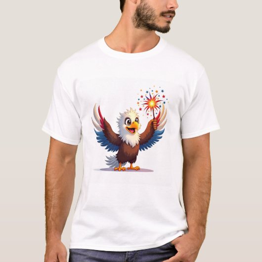 Eagle Sparkler 4th of July Shirt Tシャツ (正面)