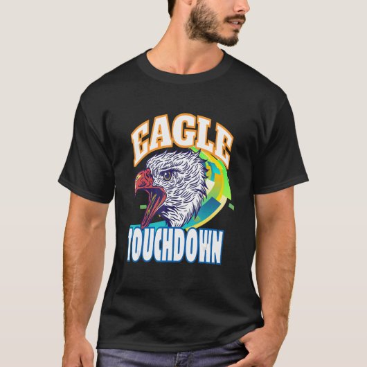 Eagle touchdown football game season tシャツ (正面)