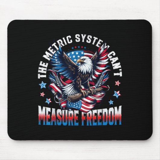 Eagle Usa Flag The Metric System Can't Measure Dom マウスパッド (正面)
