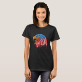 Eagle USA Flag Veteran Independence Day Patriotic  Tシャツ (正面フル)