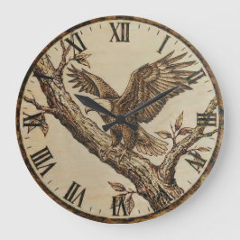Eagle Wall Clock - Symbol of Strength ラージ壁時計