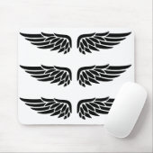 Eagle Wing Black&White Mouse Pad マウスパッド (マウス)