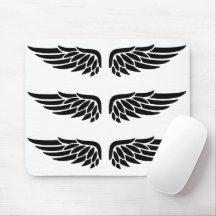 Eagle Wing Black&White Mouse Pad
