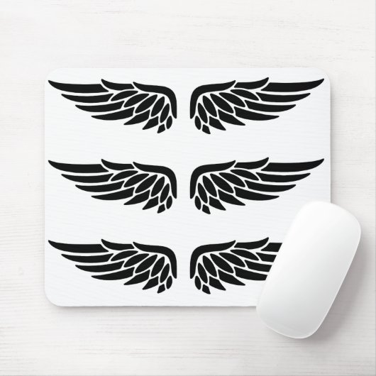 Eagle Wing Black&White Mouse Pad マウスパッド (マウス)