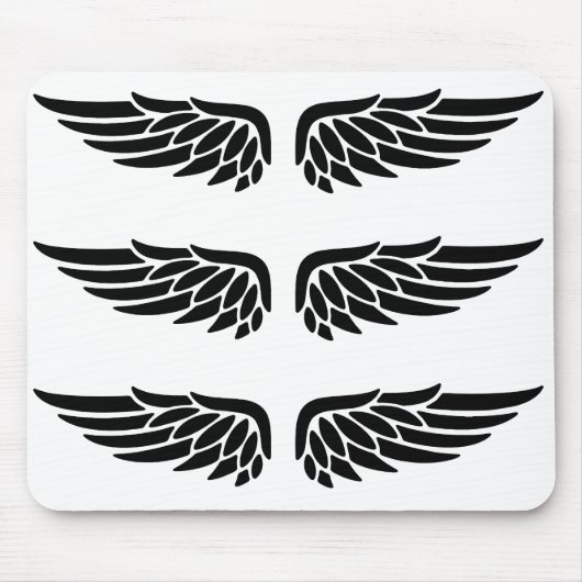 Eagle Wing Black&White Mouse Pad マウスパッド (正面)