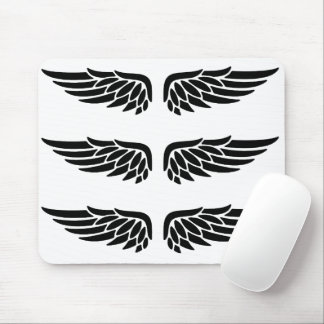Eagle wing black&white theme マウスパッド