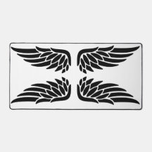 Eagle wing black&white theme desk mat