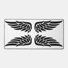 Eagle wing black&white theme desk mat デスクマット