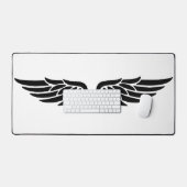 Eagle wing black&white theme desk mat  デスクマット (キーボード&マウス)