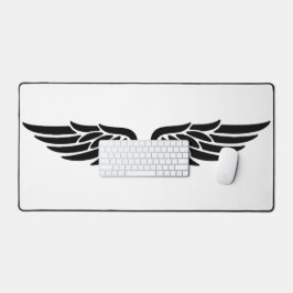 Eagle wing black&white theme desk mat  デスクマット
