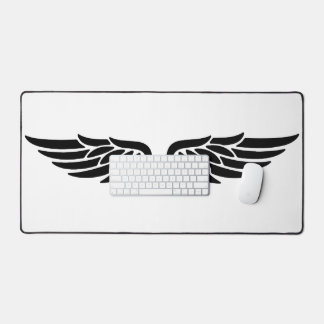 Eagle wing black&white theme desk mat デスクマット
