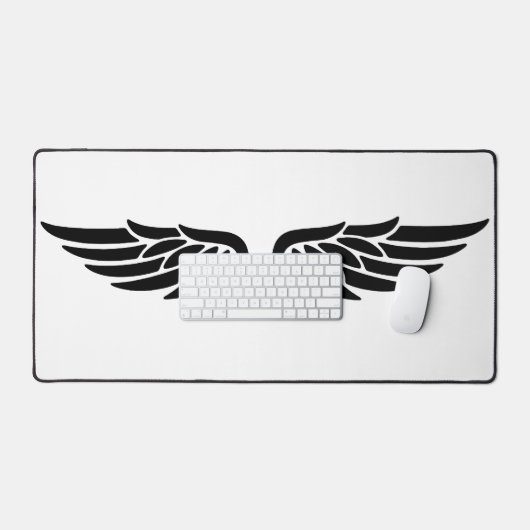 Eagle wing black&white theme desk mat  デスクマット (キーボード&マウス)