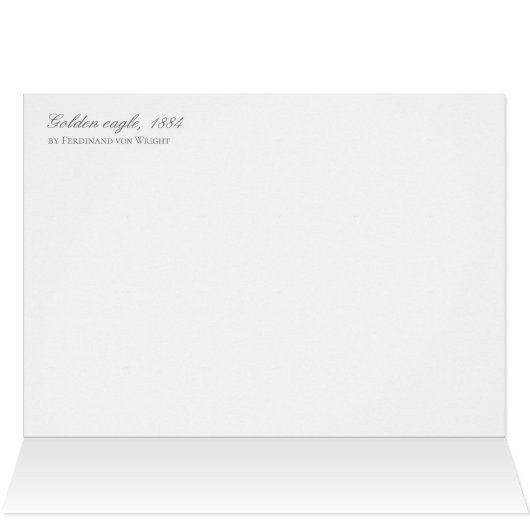 Eagle wisdom Ferdinand von Wright 1884 CC0055カード (内部横(上))