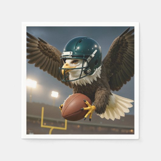 Eagle With a Football in a Sports Stadium スタンダードカクテルナプキン (正面)