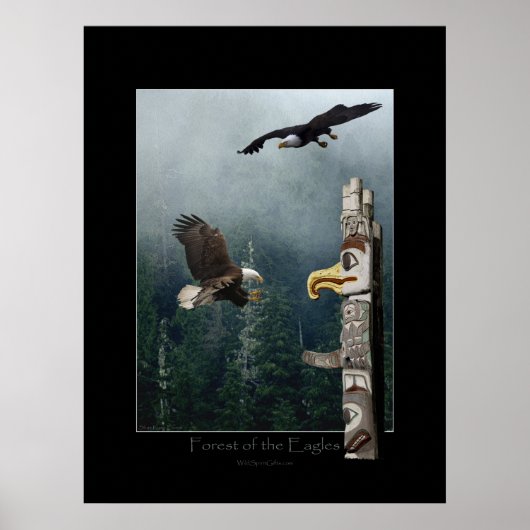 Eagles, Forest & Totem Poster ポスター (正面)