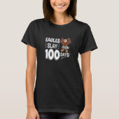 Eagles Slay 100 Days 100th Day of School Tシャツ (正面)
