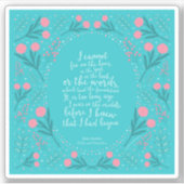 eal & pinkフローラジェーンオースティンプライドと偏見 シール (正面)