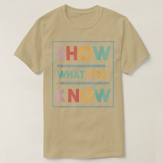 Eamのテスト日おもしろいの学生の情報を表示 tシャツ (デザイン正面)