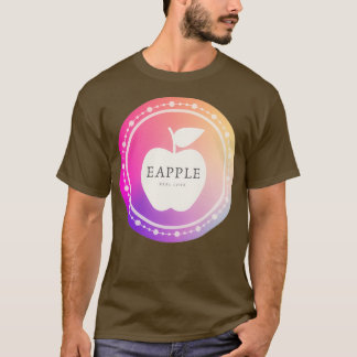 eAppleカラフルベジタリアンリンゴ愛好家デザイン Tシャツ