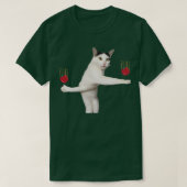 Eapple おもしろい GiftCat 2 Tシャツ (デザイン正面)