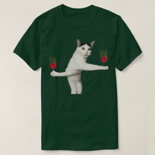 Eapple おもしろい GiftCat 2 Tシャツ (デザイン正面)