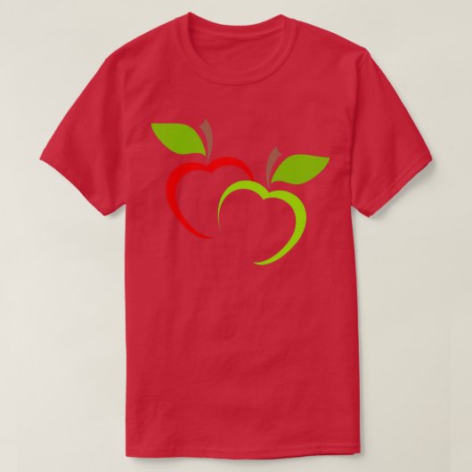 Eapple おもしろい Red Appleヴィンテージおもしろい Tシャツ (デザイン正面)