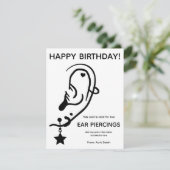 Ear Piercing Voucher Card, Custom, Personalized (スタンド正面)