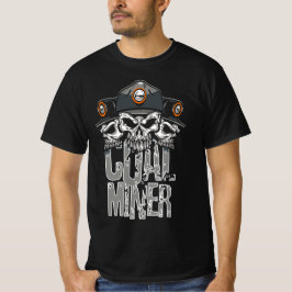 earl fergusonデザインの炭鉱夫のドクロ tシャツ