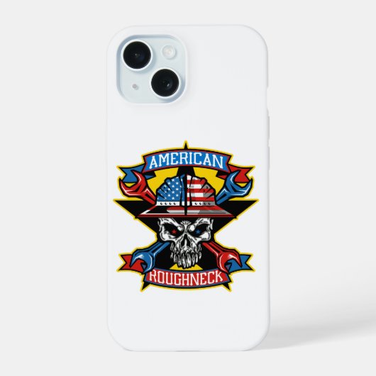 Earl Ferguson作「AMERICAN ROUGHNECK」 iPhone 15ケース (裏面)