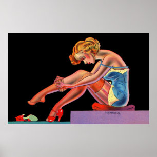 early 1940s Delightful pin-up girl ポスター