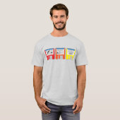 Early 2000s Retro Media Floppy Disks Tシャツ (正面フル)