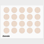 Early Autumn Classic Gingham | ウォームアプリコット ラウンドシール (シート)