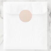 Early Autumn Classic Gingham | ウォームアプリコット ラウンドシール (バッグ)