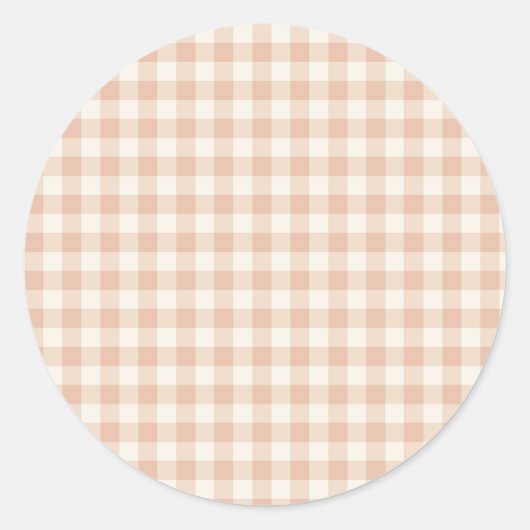 Early Autumn Classic Gingham | ウォームアプリコット ラウンドシール (正面)